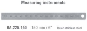 Ruler stainless steel 150mm/6″