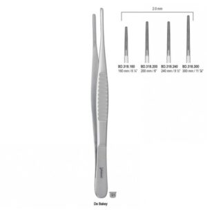 Forceps tissue DeBakey atraumatic 2.0mm/160mm