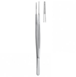 Forceps dissecting Gerald serrated straight 175mm