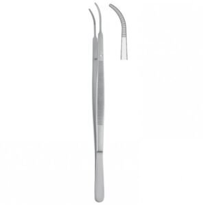 Forceps dissecting Gerald serrated curved 175mm — Surgery dental instrument by Falcon Medical
