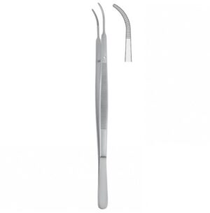 Forceps dissecting Gerald serrated curved 175mm