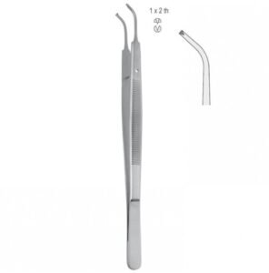 Forceps tissue Gerald 1x2th curved 175mm — Surgery dental instrument by Falcon Medical