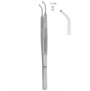 Forceps tissue Gerald 1x2th curved 175mm