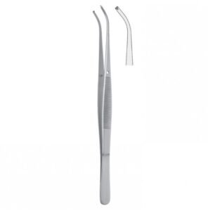 Forceps tissue Semken 1x2th curved 125mm — Surgery dental instrument by Falcon Medical
