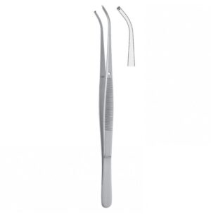 Forceps tissue Semken 1x2th curved 125mm