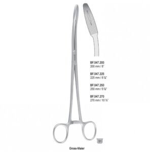 Forceps dressing Gross-Maier with ratchet curved 200mm — Surgery dental instrument by Falcon Medical