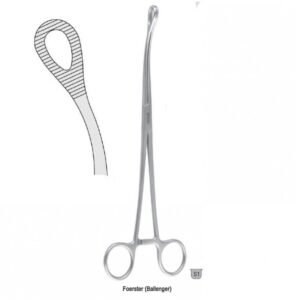 Forceps sponge Foerster (Ballenger) serrated curved 250mm — Surgery dental instrument by Falcon Medical