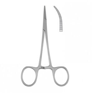 Forceps artery Micro Halsted Mosquito curved 125mm — Surgery dental instrument by Falcon Medical