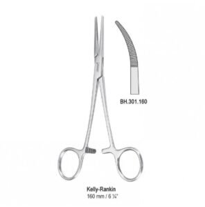 Forceps artery Kelly-Rankin curved 160mm — Surgery dental instrument by Falcon Medical