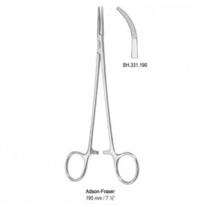 Forceps artery Adson-Fraser curved 190mm — Surgery dental instrument by Falcon Medical