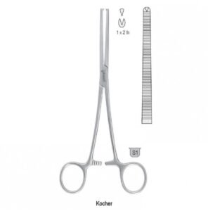 Forceps artery Kocher 1x2th straight 145mm — Surgery dental instrument by Falcon Medical