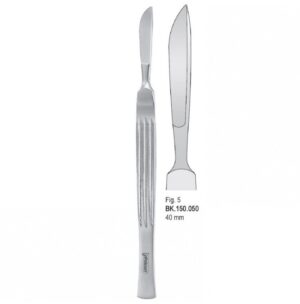 Scalpel stainless steel 40mm blade fig. 5