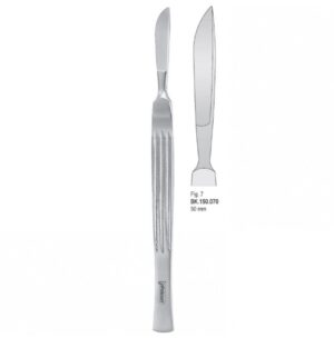 Scalpel stainless steel 50mm blade fig. 7