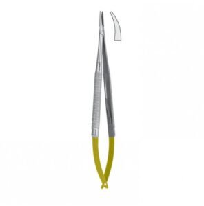 Falcon-Grip Micro needle holder curved 150mm TC smooth — Micro Instruments dental instrument by Falcon Medical