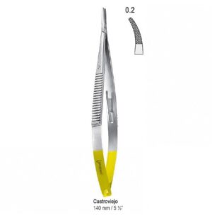 Falcon-Grip Needle holder Castroviejo cur. 140mm TC