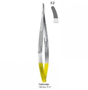 Falcon-Grip Needle holder Castroviejo cur. 140mm TC — Surgery dental instrument by Falcon Medical