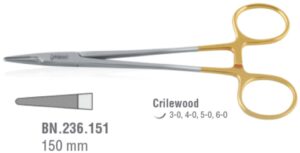 Falcon-Grip Needle holder Crile-Wood Plain 150mm TC