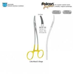 Falcon-Grip Needle holder Crile-Wood S-Shape 150mm TC