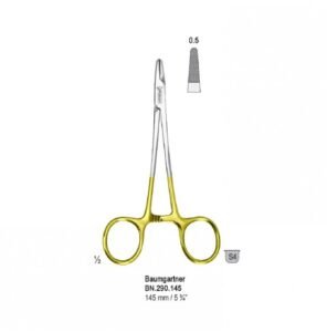 Falcon-Grip Needle holder Baumgartner 145mm TC — Surgery dental instrument by Falcon Medical