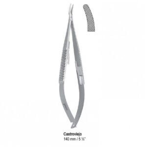 Needle holder Castroviejo cur. 140mm — Surgery dental instrument by Falcon Medical