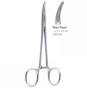 Needle holder Mayo-Hegar curved fine 140mm