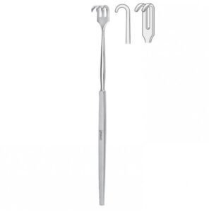 Retractor Falcon 2-prong blunt 160mm — Surgery dental instrument by Falcon Medical