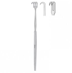 Retractor Falcon 2-prong sharp 160mm — Surgery dental instrument by Falcon Medical