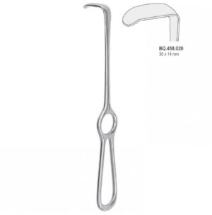 Retractor Langenbeck ring handle 30x14mm, 220mm