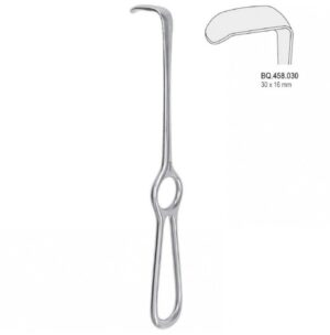 Retractor Langenbeck ring handle 30x16mm, 220mm