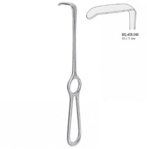 Retractor Langenbeck ring handle 40x11mm, 220mm