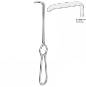 Retractor Langenbeck ring handle 50x11mm, 220mm