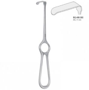 Retractor Kocher-Langenbeck 40x11mm, 215mm — Surgery dental instrument by Falcon Medical
