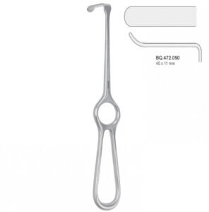 Retractor Kocher-Langenbeck upward 40x11mm, 215mm — Surgery dental instrument by Falcon Medical