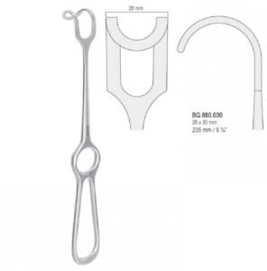 Retractor Middeldorpf 26x30mm, 235mm — Surgery dental instrument by Falcon Medical