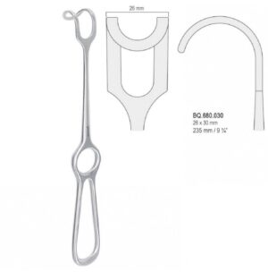 Retractor Middeldorpf 26x30mm, 235mm