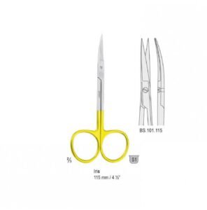 Falcon-Cut Scissors Iris curved 115mm — Surgery dental instrument by Falcon Medical