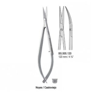 Scissors Noyes/Castroviejo curved 120mm