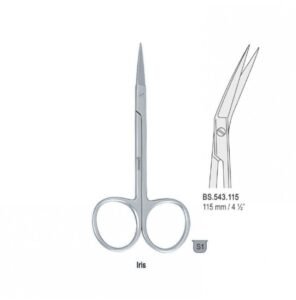 Scissors Iris angled 115mm — Surgery dental instrument by Falcon Medical