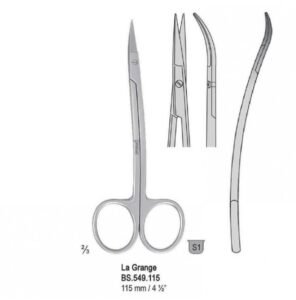 Scissors La Grange S-Shape 115mm — Surgery dental instrument by Falcon Medical