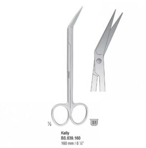 Scissors Kelly angled 160mm — Surgery dental instrument by Falcon Medical
