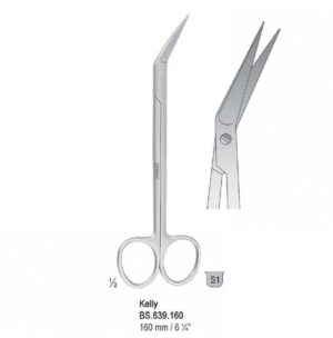 Scissors Kelly angled 160mm