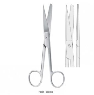 Scissors Falcon-Standard bl/sh straight 120mm