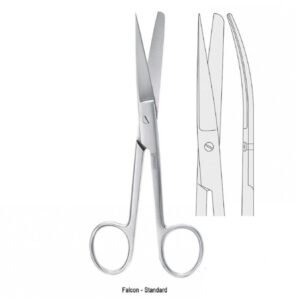Scissors Falcon-Standard bl/sh curved 145mm — Surgery dental instrument by Falcon Medical