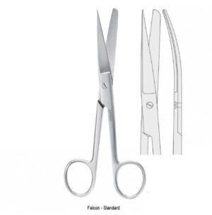 Scissors Falcon-Standard bl/sh curved 145mm