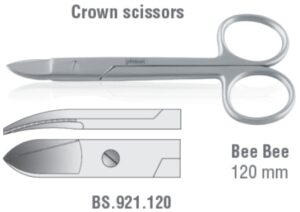 Scissors crown Bee Bee cur. 120mm saw edge