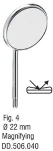 Mirrors magnifying ø 22mm fig. 4 (pack of 12 pieces) — Diagnostic dental instrument by Falcon Medical