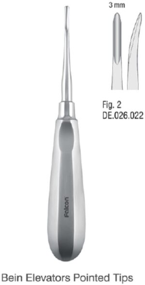 Elevator Bein Thumb-Grip handle 3mm fig. 2 curved