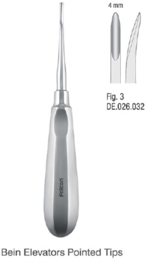 Elevator Bein Thumb-Grip handle 4mm fig. 3 curved