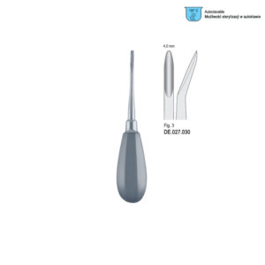Elevator Bein 4mm fig. 3 deep curved