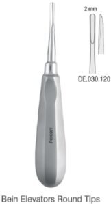 Elevator Bein Thumb-Grip handle straight 2mm — Extraction dental instrument by Falcon Medical